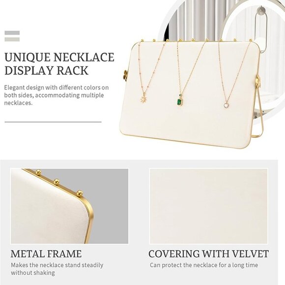 NEW Necklace Display Stands for Selling with Velvet, Large Metal Necklace - Picture 3 of 8